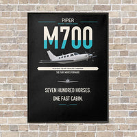 Thumbnail for Piper M700 Fury vertical canvas print - framed - black background