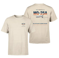 Thumbnail for MQ-25A STINGRAY design on beige double-side t-shirt, double-side print