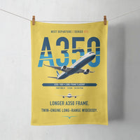 Thumbnail for Airbus A350-1000 design on yellow towel