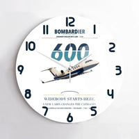 Thumbnail for Bombardier Challenger 600 design on white no frame wall clock