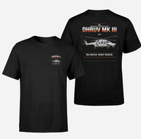 Thumbnail for HAL ALH Dhruv Mk III design on black t-shirt, double-side print
