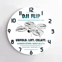 Thumbnail for DJI Flip design on white no frame wall clock