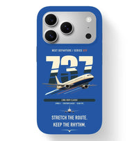Thumbnail for Boeing 737-400 Classic design on blue magsafe iphone case