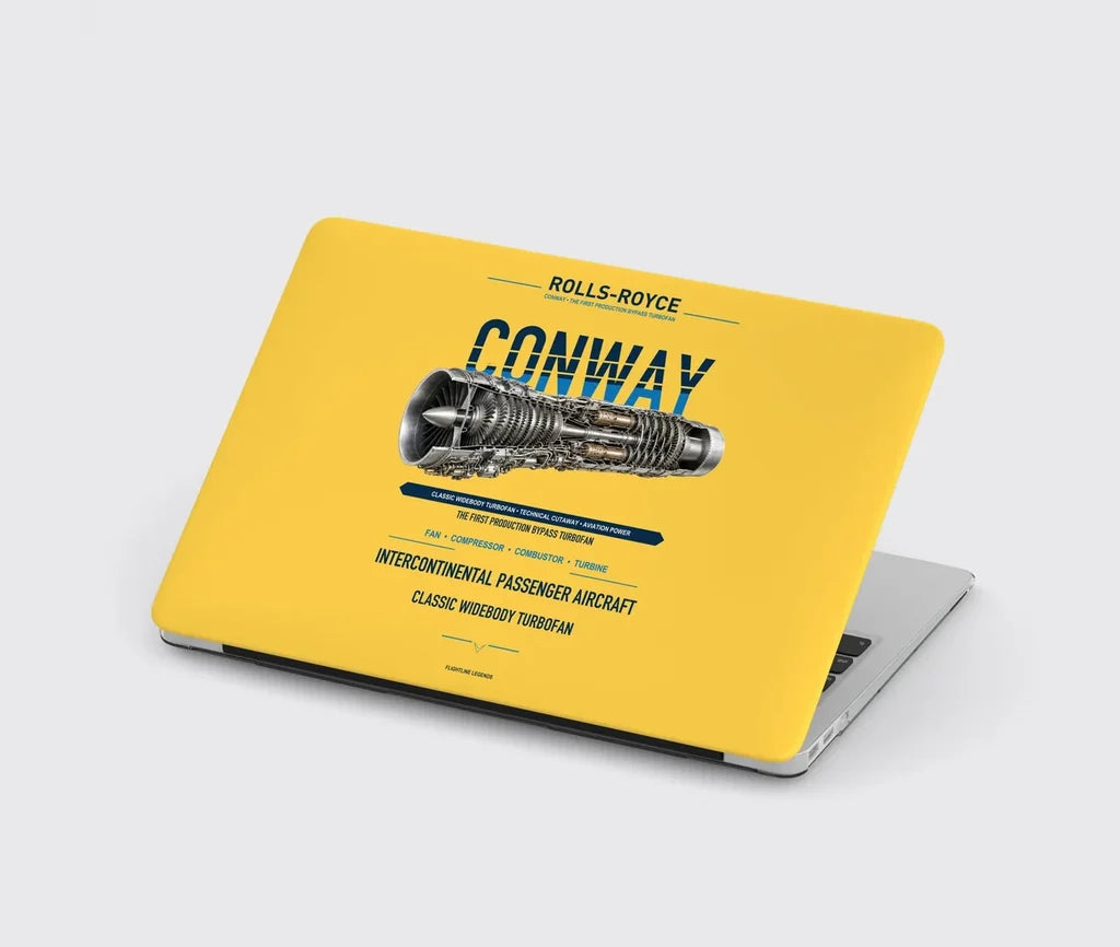 CONWAY design on yellow MacBook case