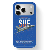 Thumbnail for Dassault Super Étendard design on blue magsafe iphone case, for iPhone 17 Pro