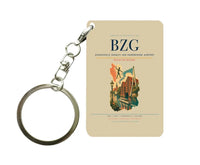 Thumbnail for Bydgoszcz Ignacy Jan Paderewski Airport (BZG) design on beige key chain