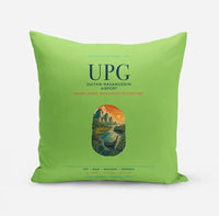 Thumbnail for Sultan Hasanuddin Airport (UPG) design on light green pillow