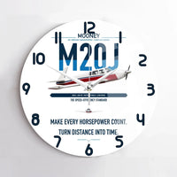 Thumbnail for Mooney M20J 201 design on white no frame wall clock