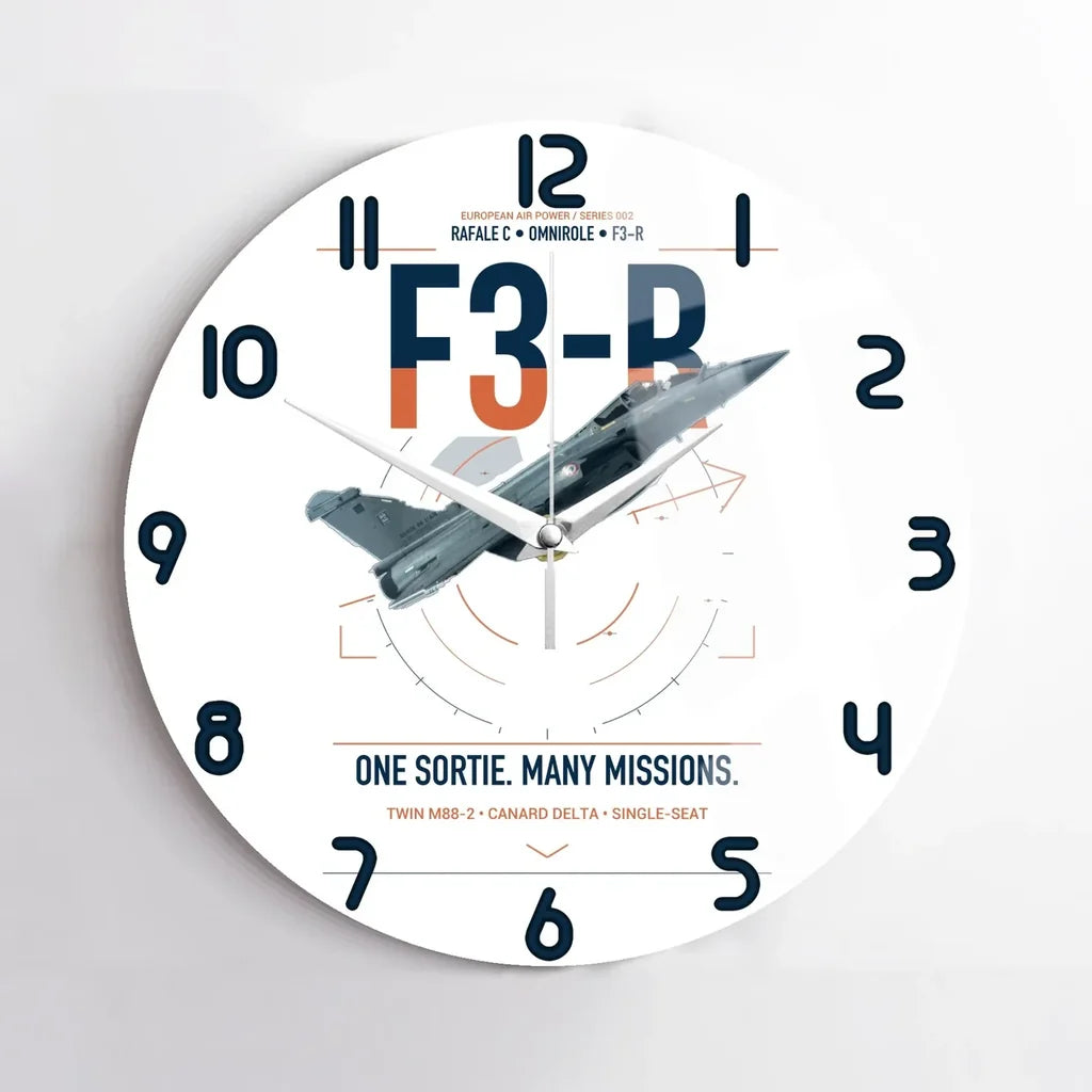 Dassault Rafale C — F3-R standard design on white no frame wall clock