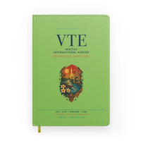 Thumbnail for Wattay International Airport Vientiane (VTE) design on light green notebook
