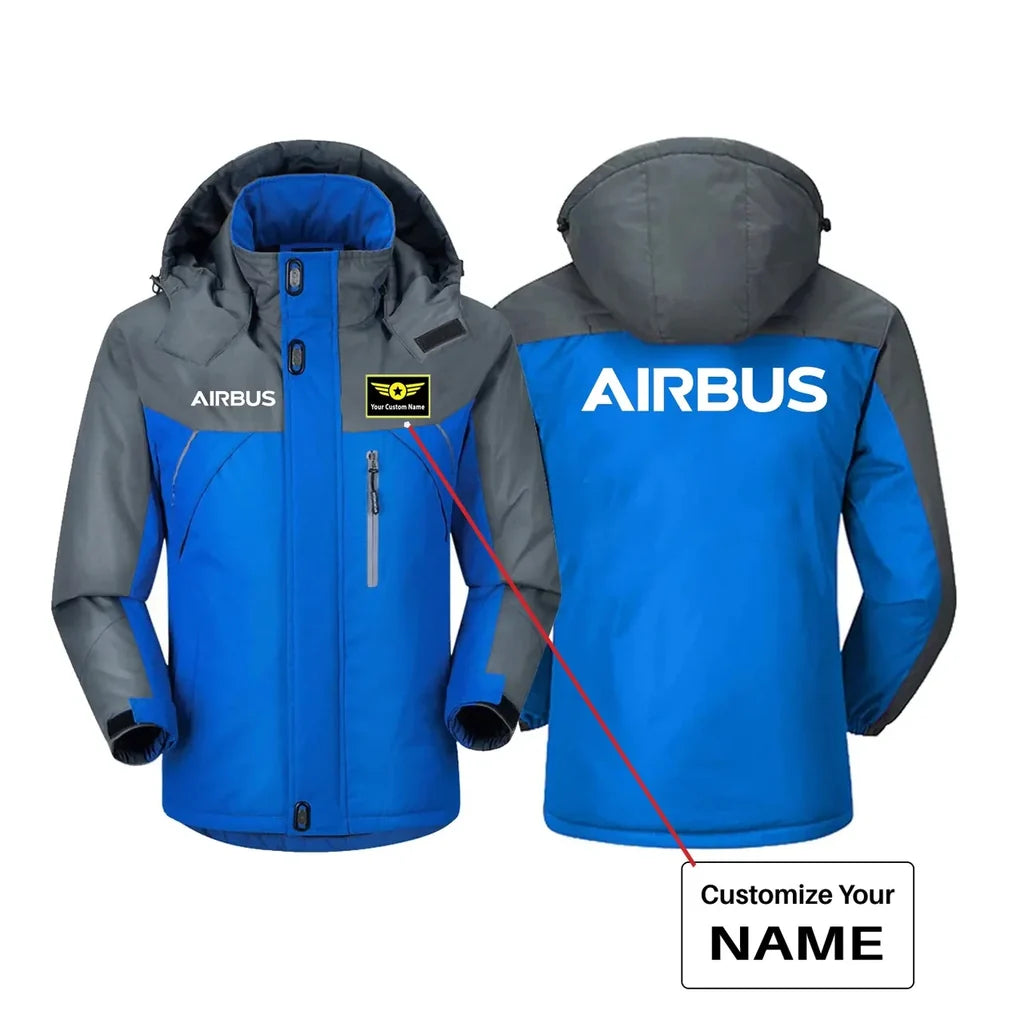 Customisable Airbus & Text Winter Jacket - view 3