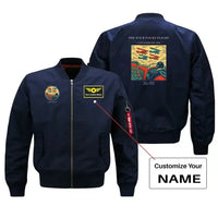 Thumbnail for VINTAGE G4444 - The Four Fours Flight - Bomber Jacket design on blue+name