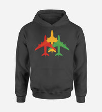 Thumbnail for Colourful 3 Airplanes Hoodie - view 3