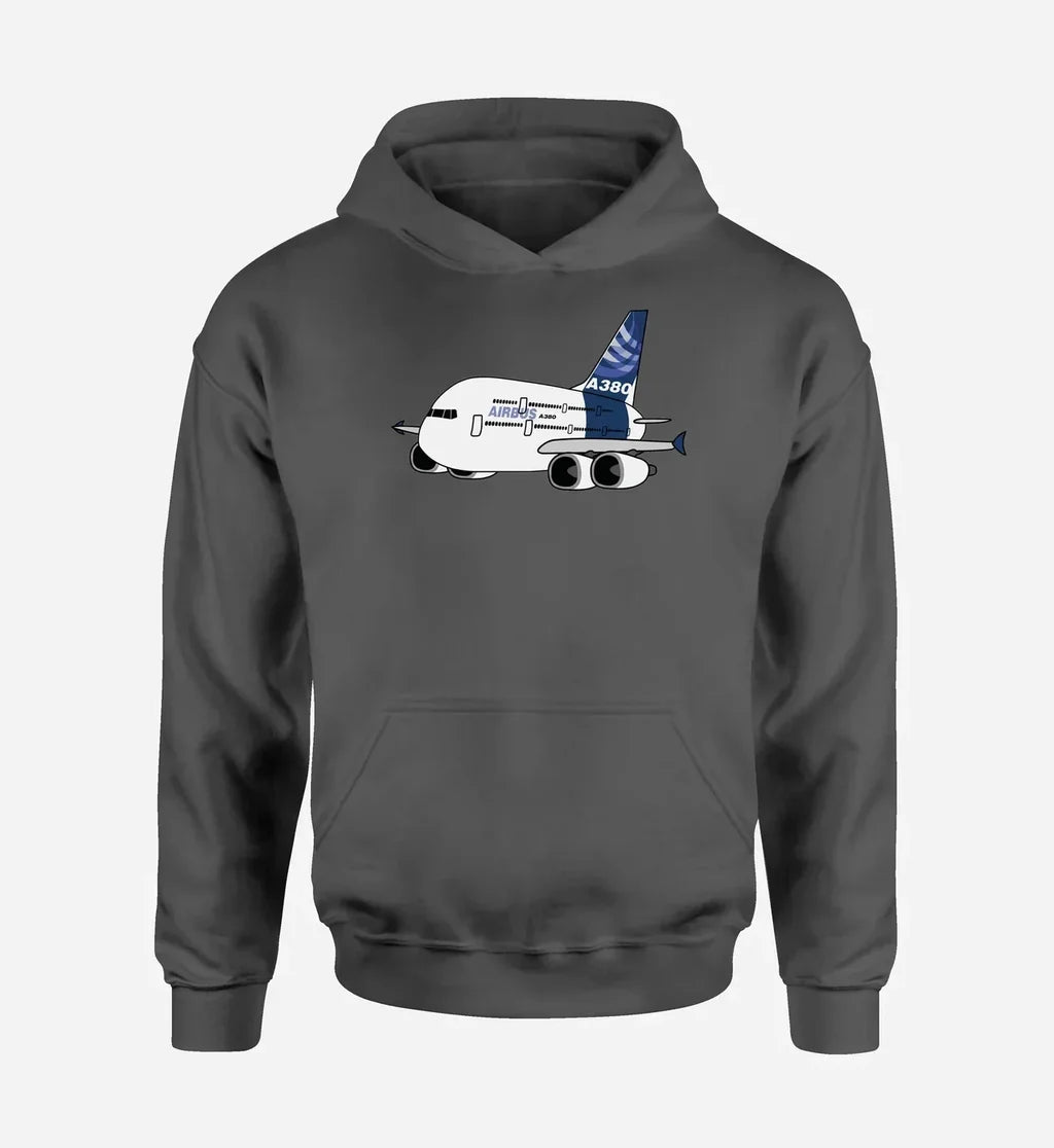 Cartoon Airbus A380 - Dark Gray