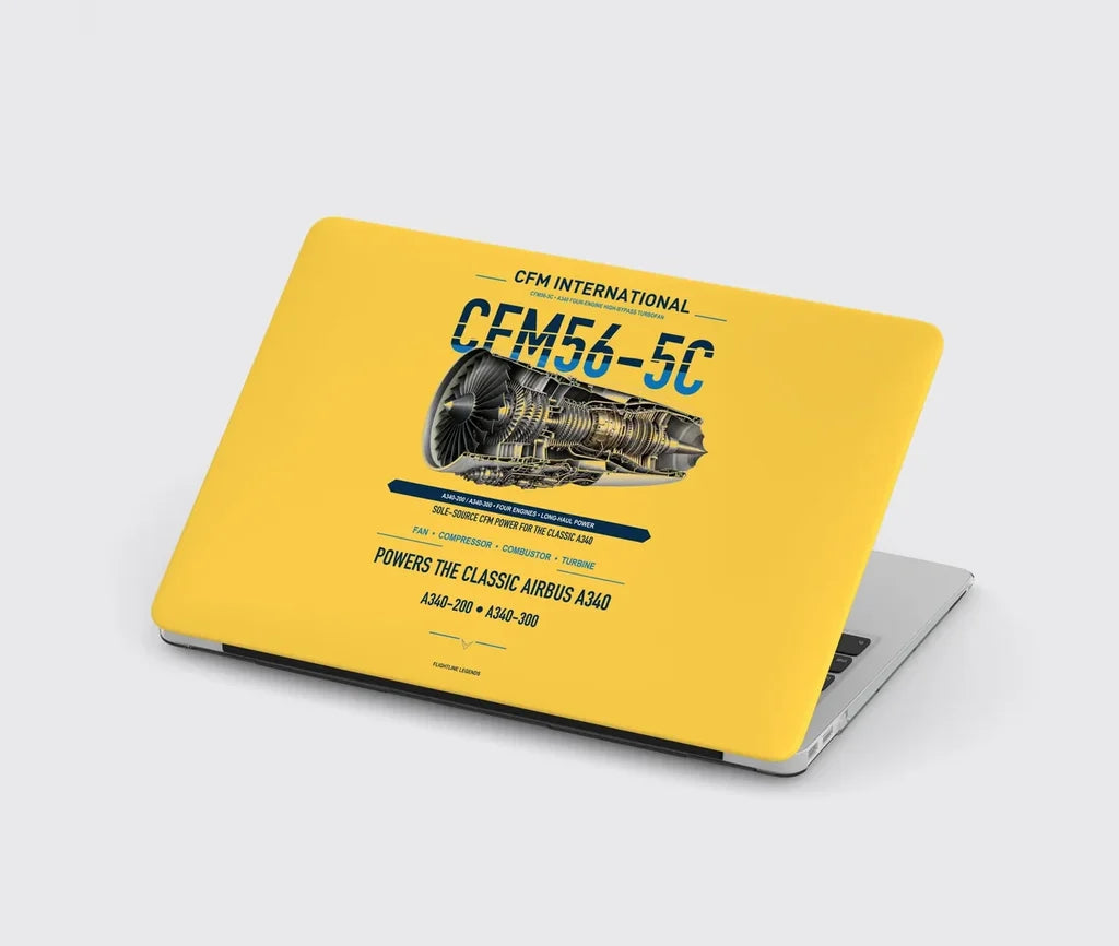CFM56-5C design on yellow MacBook case