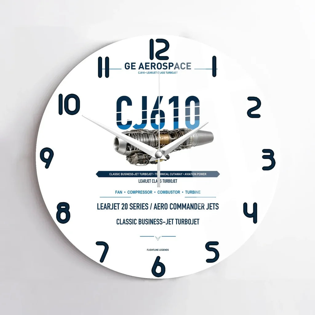 CJ610 design on white no frame wall clock