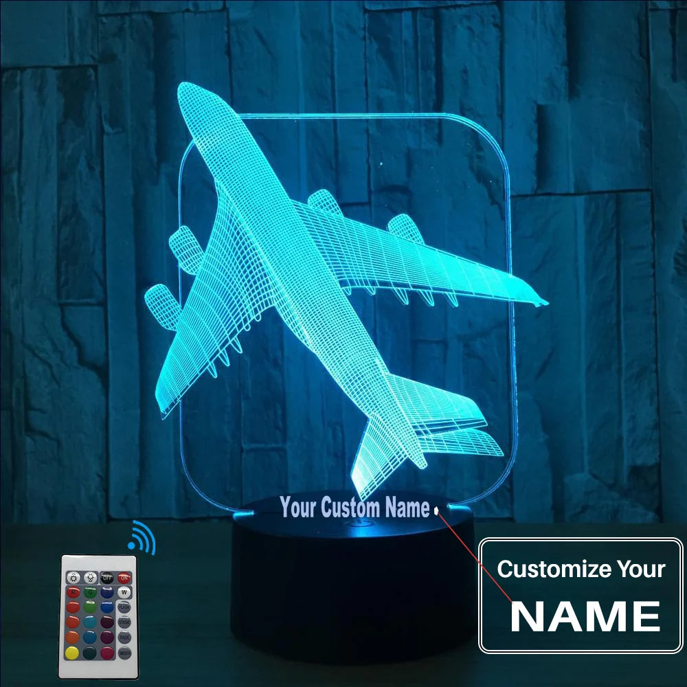 Customisable Jumbo & Heavy Aircraft 3D Lamp - view 13