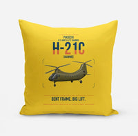 Thumbnail for Piasecki H-21C Shawnee design on yellow pillow