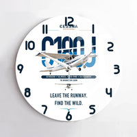 Thumbnail for Cessna 180J Skywagon design on white no frame wall clock