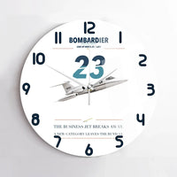 Thumbnail for Bombardier Learjet 23 design on white no frame wall clock