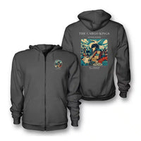 Thumbnail for VINTAGE G4085 - The Cargo Kings - Premium Zipped Hoodie design on darkgray