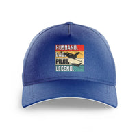 Thumbnail for Husband & Dad & Pilot & Legend printed hat - blue