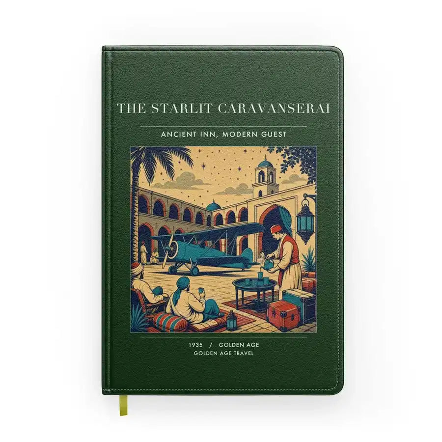 VINTAGE G4336 - The Starlit Caravanserai - Designed Notebooks design on darkgreen