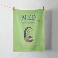 Thumbnail for Prince Mohammad Bin Abdulaziz International Airport (MED) design on light green towel