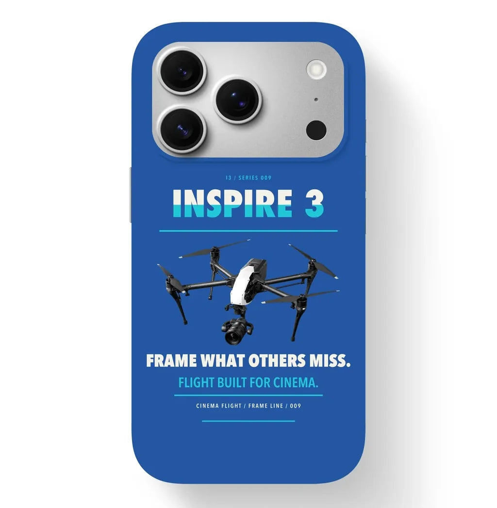 DJI Inspire 3 Case design on blue iphone case