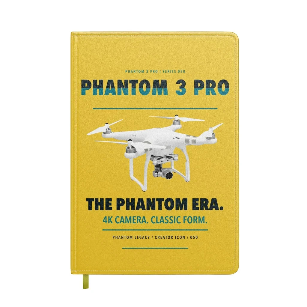 DJI Phantom 3 Professional design on yellow notebook
