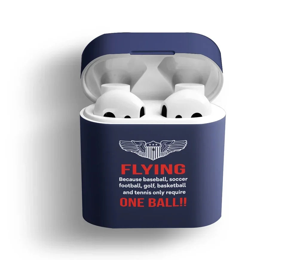 Flying One Ball AirPods plastic case - Dark Blue