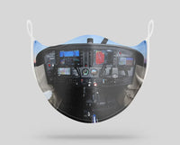 Thumbnail for Cessna 172 Cockpit aviation face mask in breathable cotton blend.