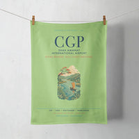 Thumbnail for Shah Amanat International Airport Chattogram (CGP) design on light green towel
