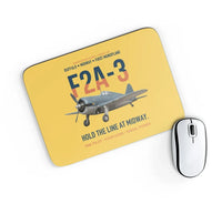 Thumbnail for F2A-3 Buffalo Hold the Line at Midway design on yellow rectangle mouse pad