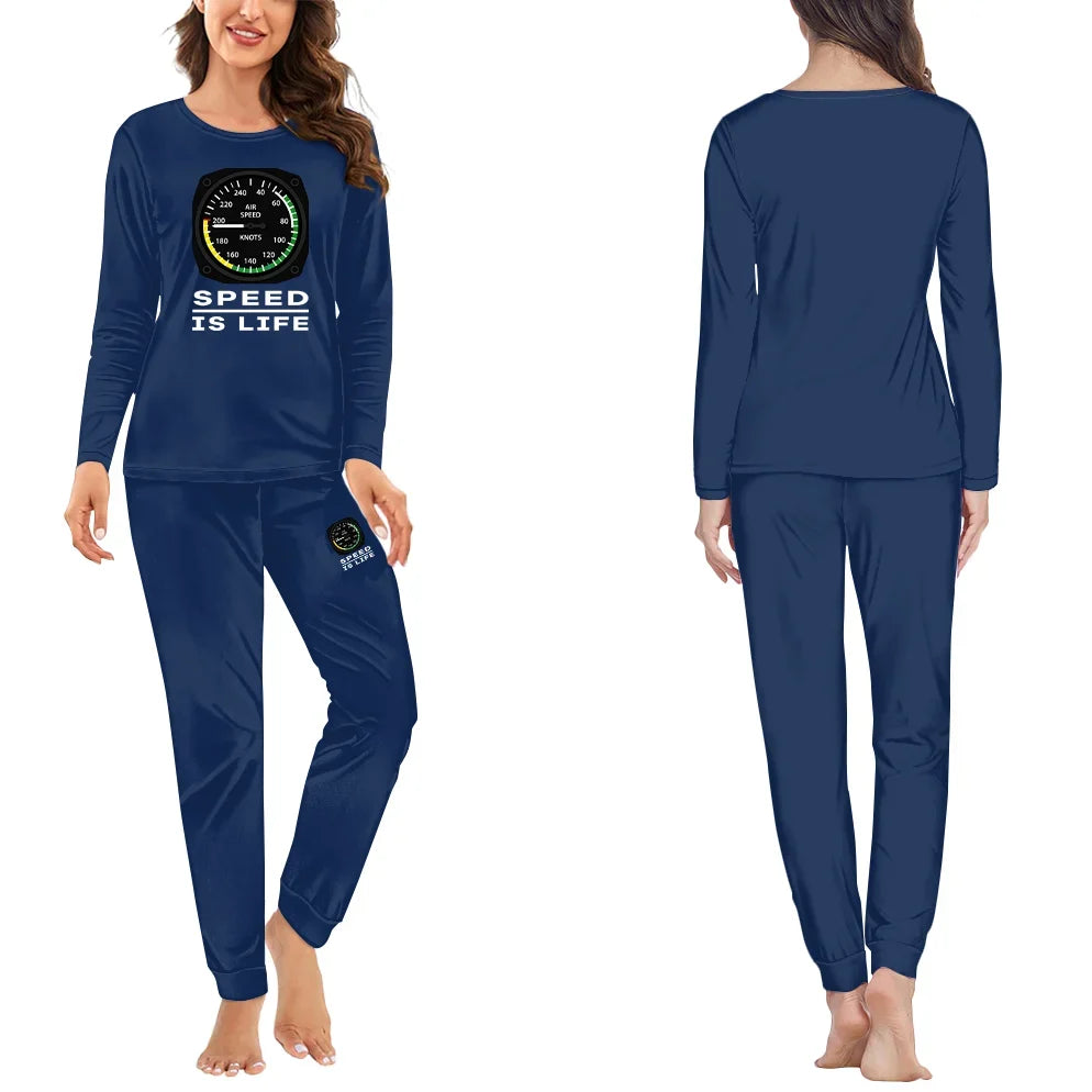 Speed Is Life women pajamas - Dark Blue