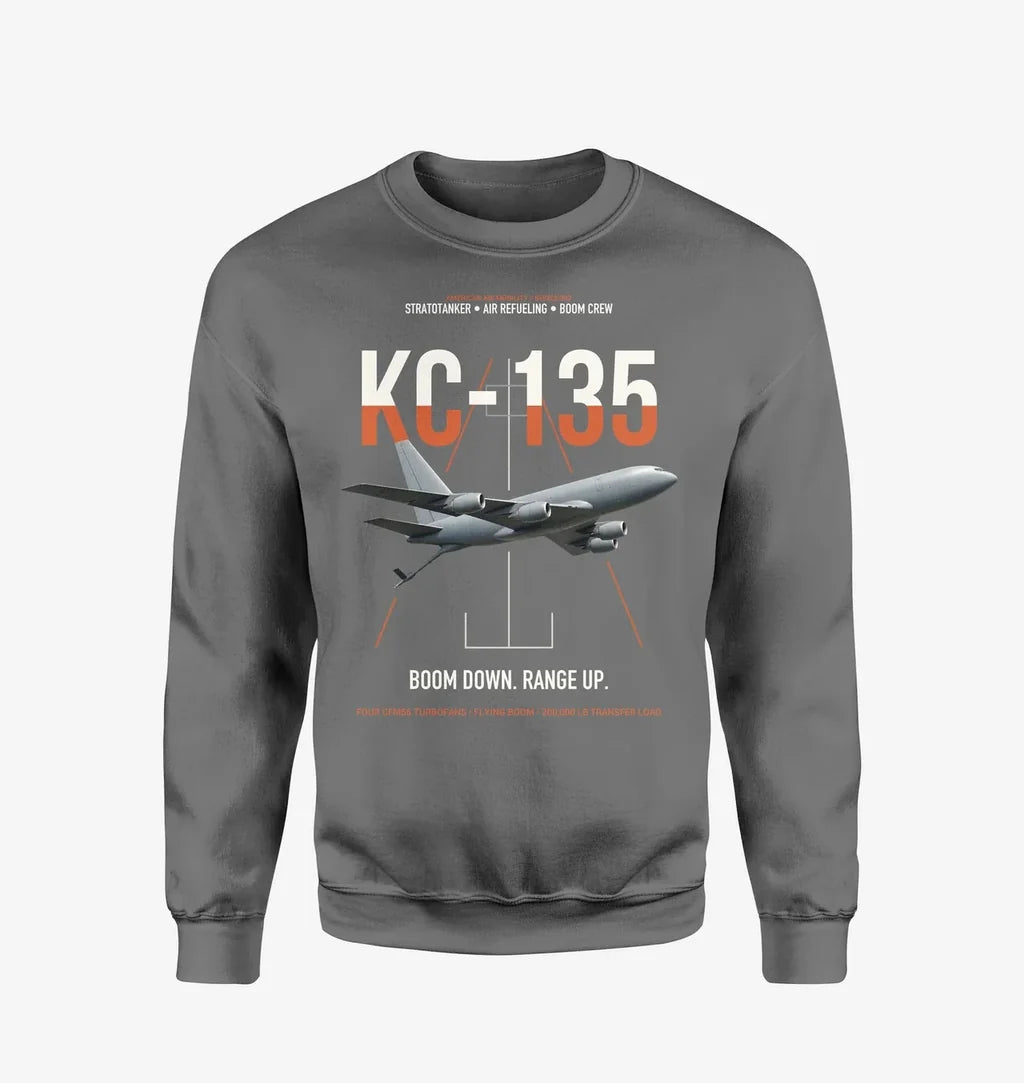 KC-135 STRATOTANKER design on gray sweatshirt