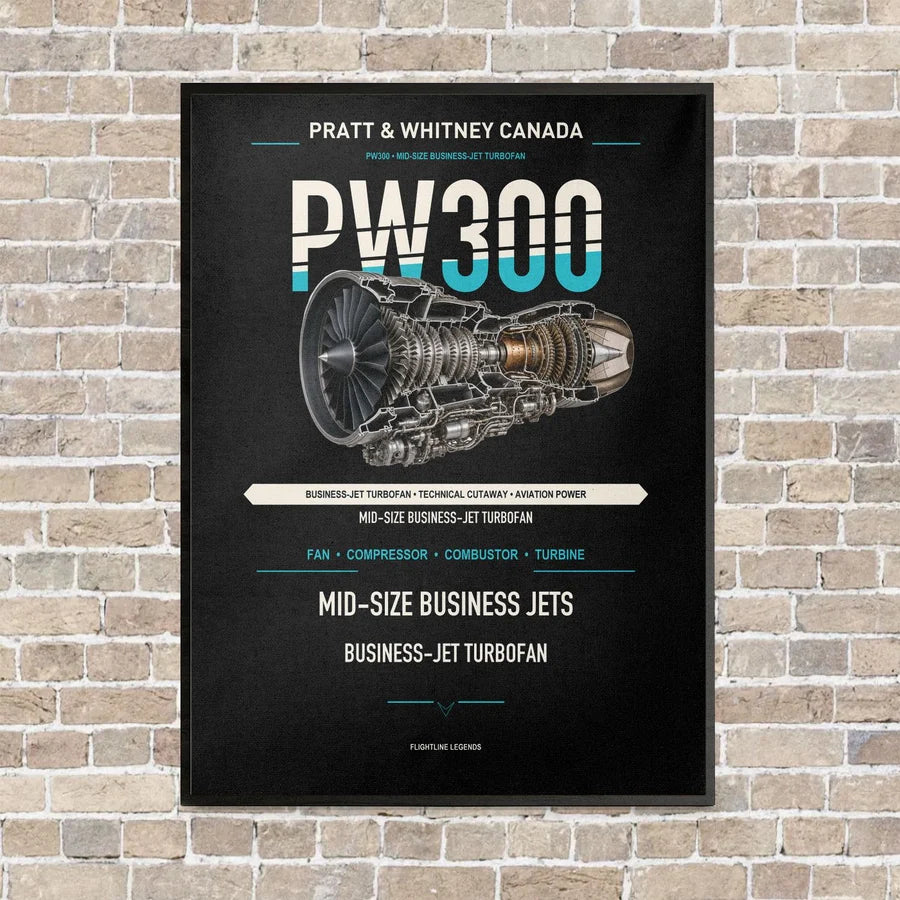 PW300 vertical canvas print - framed - black background