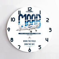 Thumbnail for Cessna A188B AgTruck design on white no frame wall clock