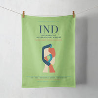 Thumbnail for Indianapolis International Airport (IND) design on light green towel