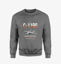 Thumbnail for C-119G Flying Boxcar design on gray sweatshirt