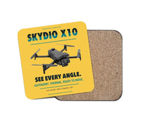 Thumbnail for Skydio X10 design on yellow 1 piece coaster