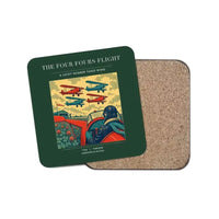 Thumbnail for The Four Fours Flight - Designed Coasters design on dark green 1-piece