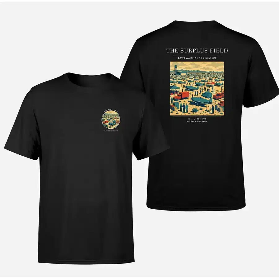 VINTAGE G4539 - The Surplus Field - Double-Side T-Shirt design on black double side t shirt