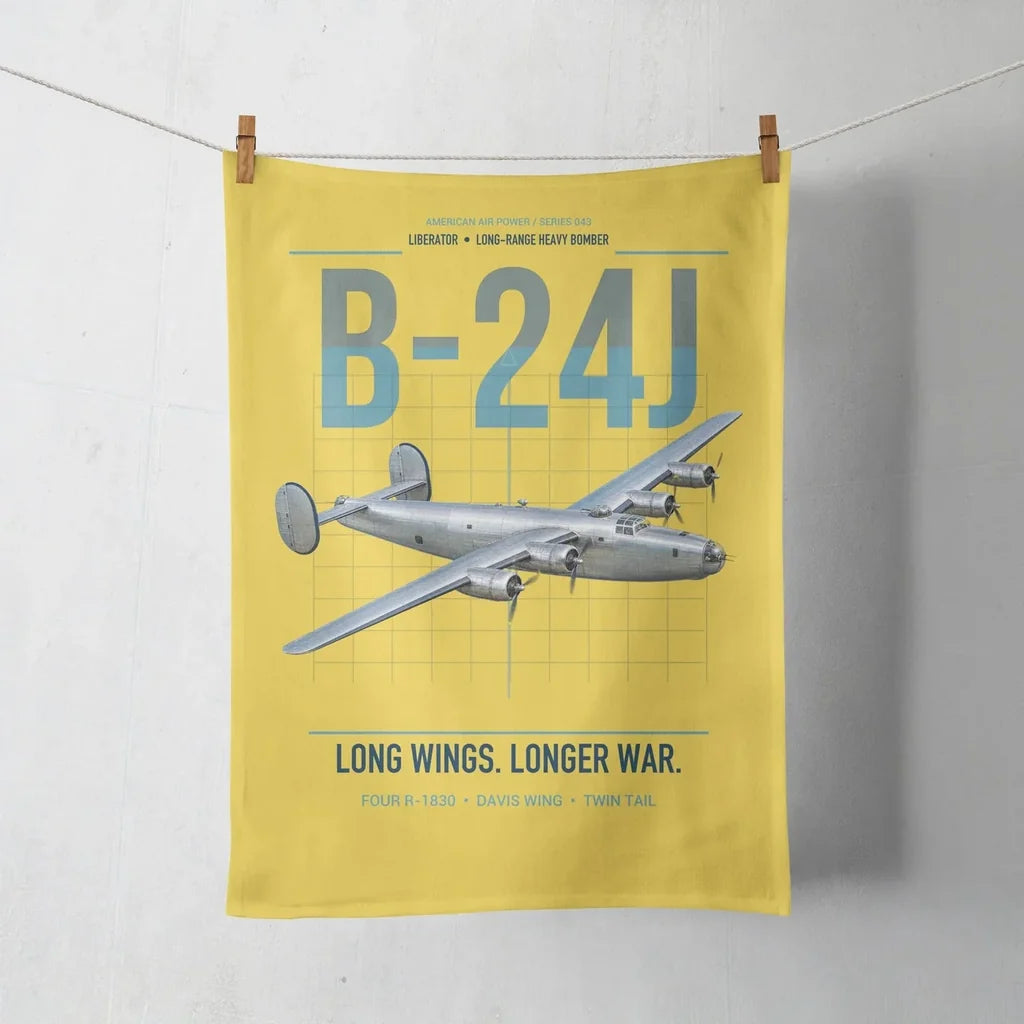 B-24J Liberator design on yellow towel