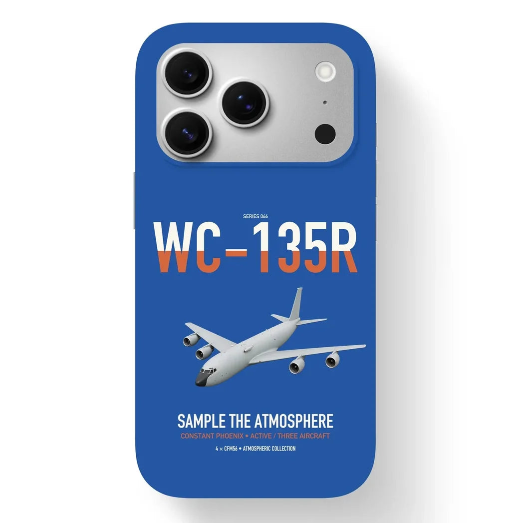 WC-135R Constant Phoenix design on blue magsafe iphone case, for iPhone 17 Pro
