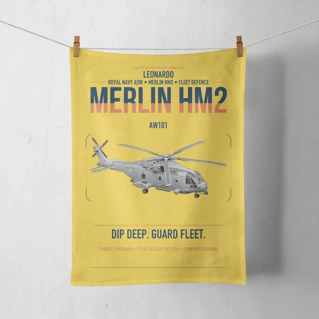 Leonardo AW101 Merlin HM2 design on yellow towel
