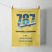 Thumbnail for Boeing 787-10 Dreamliner design on yellow towel