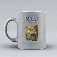 Thumbnail for Monroe Regional Airport (MLU) airport code design on light gray ceramic mug