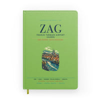 Thumbnail for Franjo Tuđman Airport Zagreb (ZAG) design on light green notebook