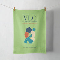 Thumbnail for Valencia Airport (VLC) design on light green towel